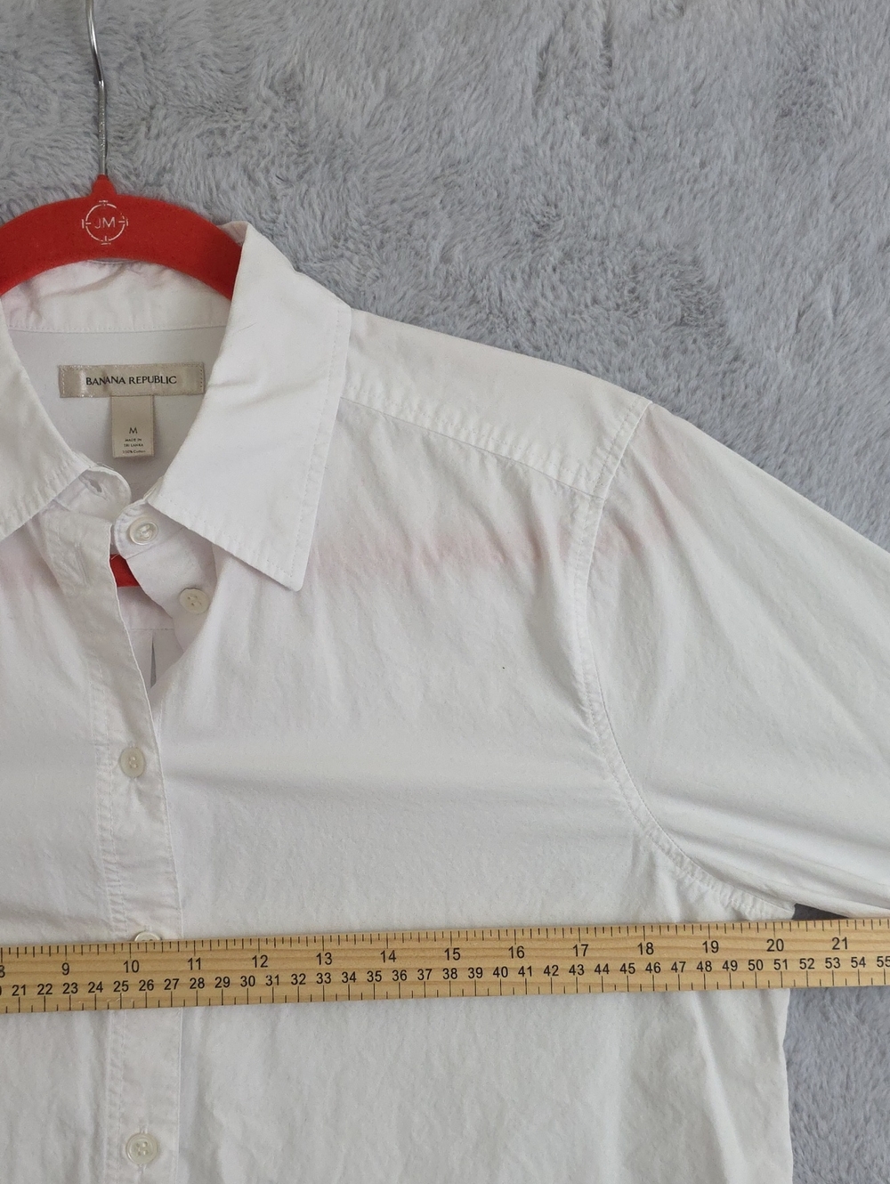 Banana Republic Women's White Button Front Shirt Medium 100% Cotton Long Sleeve - Picture 5 of 10